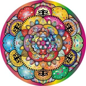 NIB Flowers in Flower Mandala Brain Games 1000pc puzzle